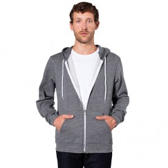 Blank Zipper Salt and pepper zip hoodie American Apparel 285 GSM Hoodie